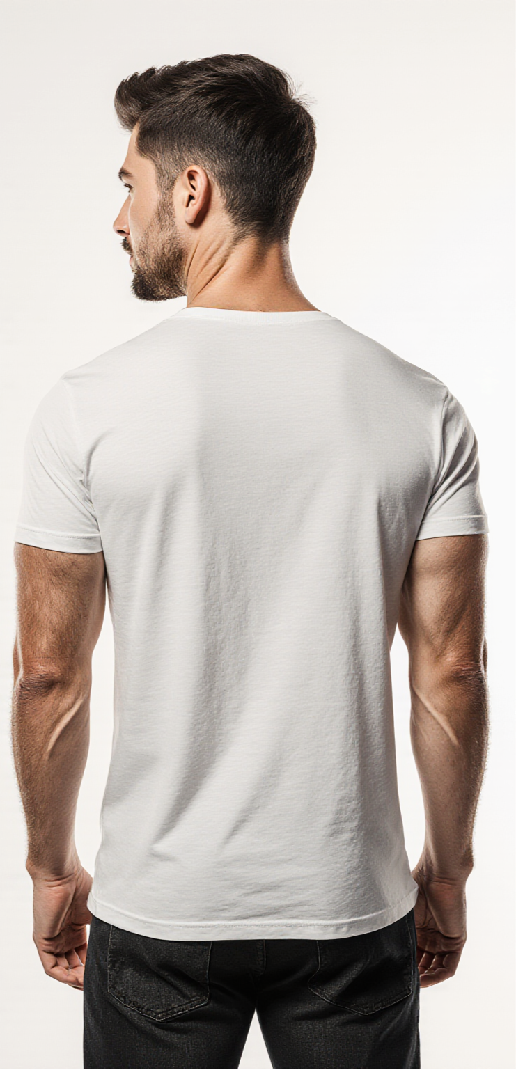 White Cat Graphic T-Shirt for Men – Colorful Artistic Design – Premium Cotton