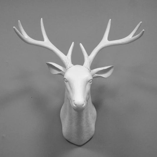 Wall Mounted Hanging Deer Head, Home Bar Shop Animal Head for wall decoration,3D Deer Head Wall Decor Home Statue Sculpture
