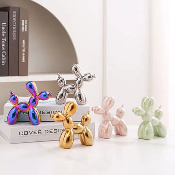 ceramics Balloon Dog Sculpture Boho Home Decor  Decoration Accessories Office Nordic Animal Decorative Sculptures and Figurines