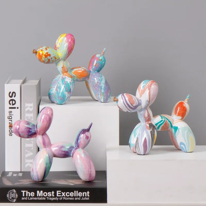 Nordic Exquisite dog Statue Living Room Office Sculpture Home Ornaments Accessories Figurines Wedding Gift Desktop Decoration ﻿