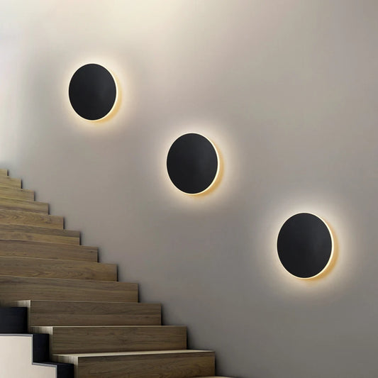 Modern Minimalist LED Indoor Wall Lamp - Brushed Gold & Silver for Bedroom Living Room Corridor Study - Indoor Lighting Decor