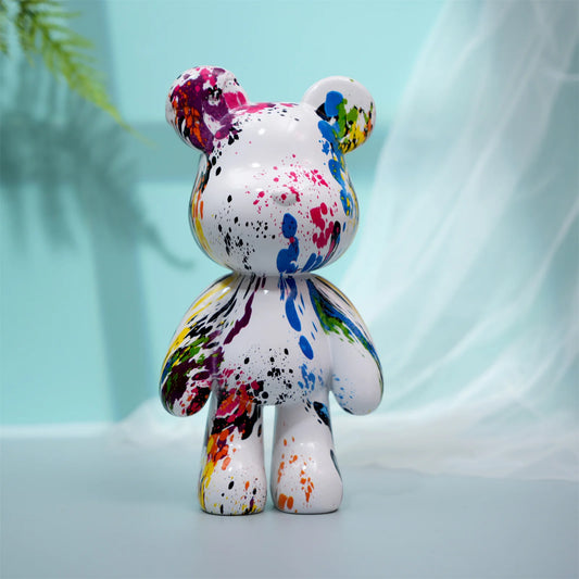 Resin Bear Statue Decor for Home, Art Figurine Animal Sculpture Ornament for Indoor，Room，Desktop
