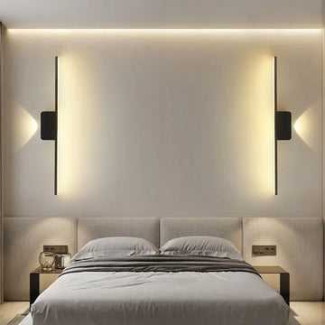 Modern Minimalist LED Wall Lamp Bedroom Bedside Long Strip Wall Sconces Living Room Sofa Background Home Indoor Lighting Fixture