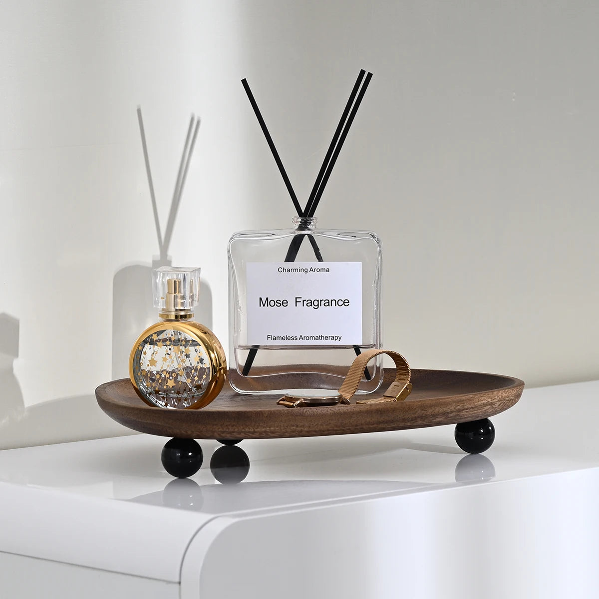 Irregular Shape Wooden Tray - Desktop Decoration, Tray for Jewelry Supplies, Storage Organizer
