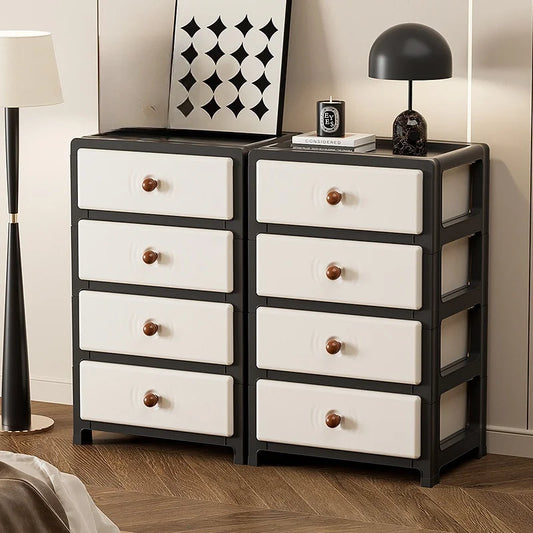 13.8 Inch Drawer Storage Cabinet,3-6 Tier with Bottom Wheels,Large Capacity Multi-Color Combos for Clothes/Snacks/Toys