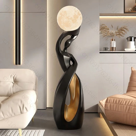 Luxury Home Decor Abstract Art Floor Lamp Modern Sculpture Elegant Mood Light Living Room Interior Decoration statue Ornaments
