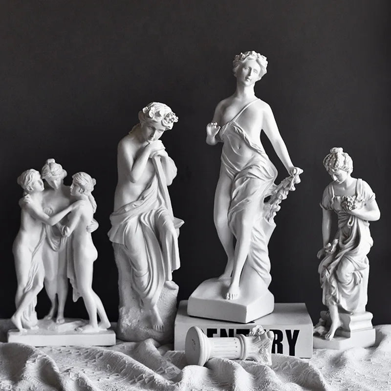 Ancient Greece Venus Emerging Goddess Resin Sculpture Handmade Classical Female Statue Aphrodite Ornament  Decor Art Collector