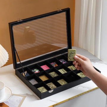 Lighter storage box windproof lighter display shelf collection box exhibition shows transparent tape cover dust