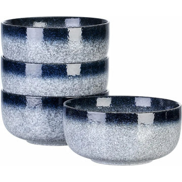 S&Q'S CERAMICS Cereal Bowls - 36 Ounce, Japanese Noodle Bowl Set, Ceramic Bowls for Kitchen, Breakfast, Oatmeal, Microwave and D
