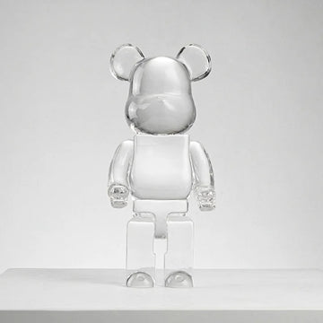 400% Transparent Bear Figurine Resin Clear Violent Bear Statues Figures Luxury Living Room Decorations Sculpture Home Ornament
