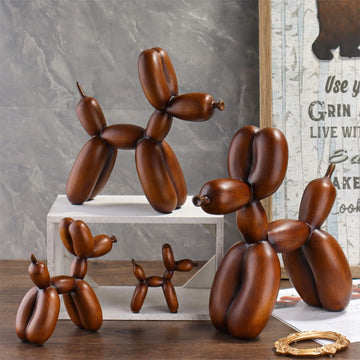 Nordic Resin Balloon Dog Abstract Ornament Creative Sculpture Study Room Statue Home Office Accessories Festival Decoration