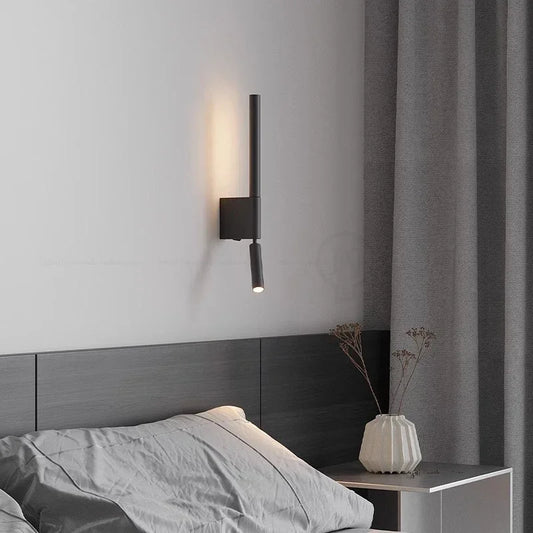 Bedside wall lamp 330 degree rotation adjustable wall lamp reading light with switch minimalist Nordic hotel room master bedroom