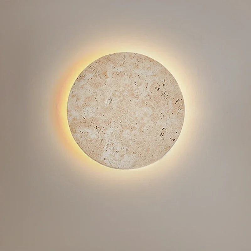 Natural Yellow Cave Stone Led Sconce Lamp Nordic Minimalist Wabi Sabi Home Decoration Living Room Bedside Corridor Wall Lights