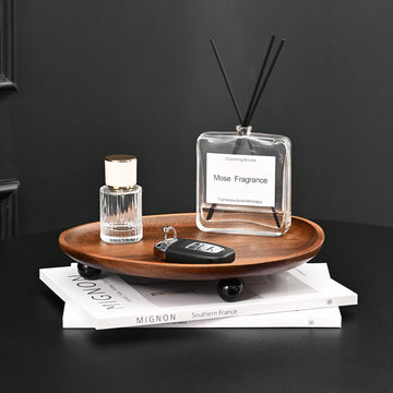 Special-Shaped Solid Wood Decorative Storage Tray Dessert Tray Wooden Tray Snack Dry Fruit Tray Wooden Plate Aromatherapy Cosmetics Jewelry Tray