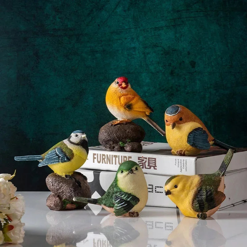 Garden Bird Figurines Outdoor To Ornaments The Yard Art  Resin Gifts Sculptures Home Decoration