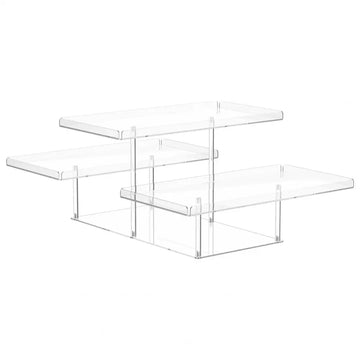 Cupcake Display Stand Elegant 3 Tier Acrylic Serving Tray for Buffet Dessert Cupcake Display at Weddings Baby Showers for Party