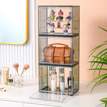 Display Case Clear Display Storage Box Countertop Collectibles Cube Miniature Figurines Dustproof Protection Storage Organizer