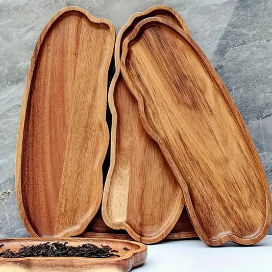 ‌Premium Handcrafted Wooden Tea Coffee Tray Multi Purpose  Fruits Snacks Cake Storage Elegant Home Decor Piece Essential Gift‌