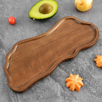 ‌Premium Handcrafted Wooden Tea Coffee Tray Multi Purpose  Fruits Snacks Cake Storage Elegant Home Decor Piece Essential Gift‌