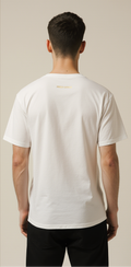 Men’s Oversized White T-Shirt – Gold Circle “LIMITED EDITION” Premium Minimalist Tee
