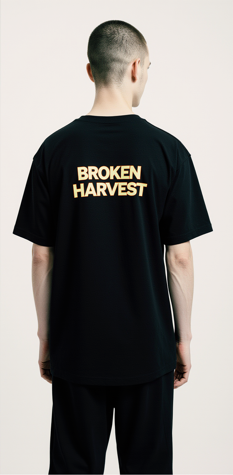 Broken Harvest Oversized Halloween T-Shirt – Limited Edition Streetwear Pumpkin Graphic Tee