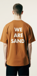 Oversized Burnt Orange T-Shirt for Men – Hourglass Time Graphic – Streetwear 