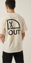 X OUT Oversized Graphic T-Shirt – Minimalist Geometric Streetwear Tee for Men & Women
