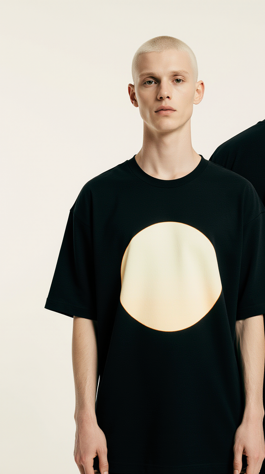 Men’s Oversized Black T-Shirt – “ICON” Minimalist Streetwear Tee