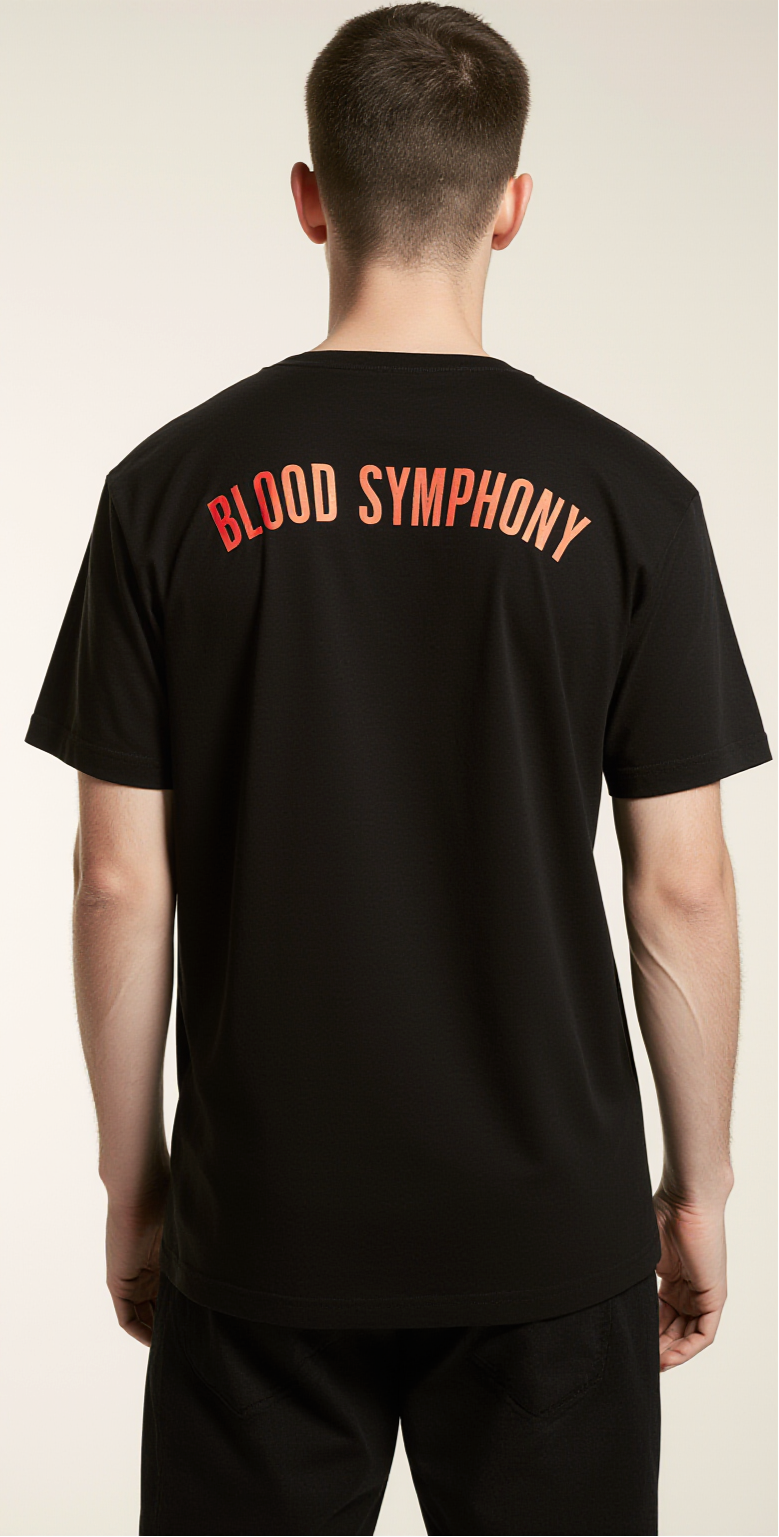 Blood Symphony Oversized Halloween T-Shirt – Skeleton Violin Graphic Streetwear Tee