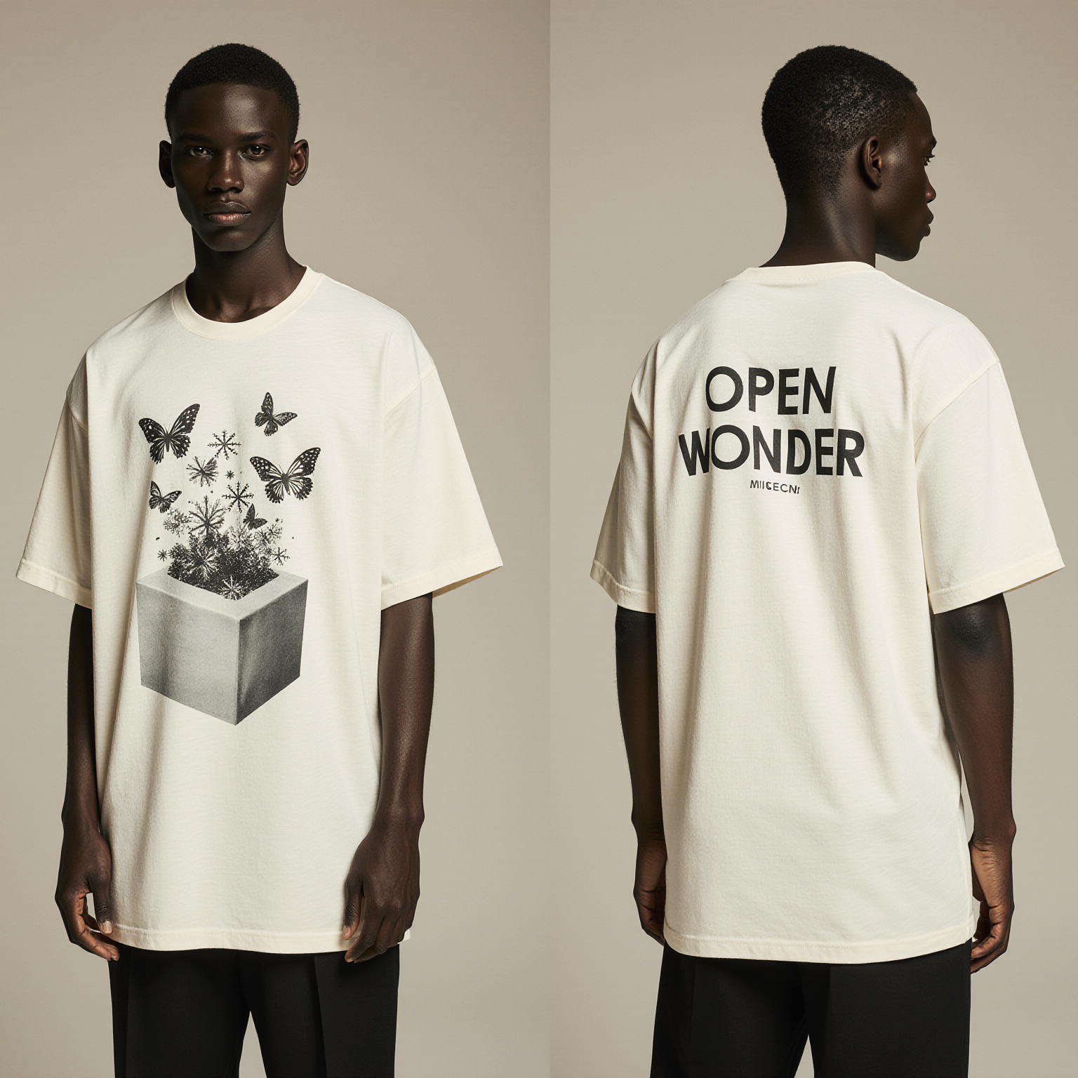 Open Wonder Oversized Graphic T-Shirt – Limited Edition Butterfly Box Streetwear Tee