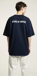 Stars of Winter Oversized Graphic T-Shirt – Limited Edition Skeleton Reindeer Streetwear Tee