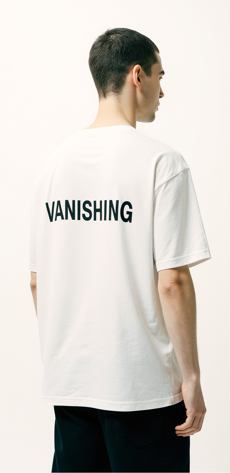 Vanishing Oversized Graphic T-Shirt – Limited Edition Smoke Figure Streetwear Tee