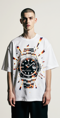 Oversized TIME IS MONEY T-Shirt – Streetwear Luxury Graphic Tee | Money & Watch Oversized Shirt