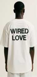 Oversized “Wired Love” T-Shirt – Cyberpunk Rose Graphic Tee | Futuristic Streetwear