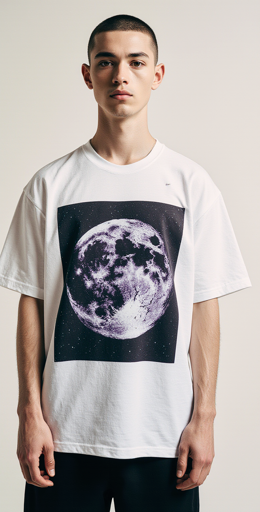 Oversized “Night Breaker” T-Shirt – Moon Graphic Tee | Streetwear Neon Print