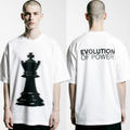 Oversized White T-Shirt for Men – Chess King Graphic – Streetwear 