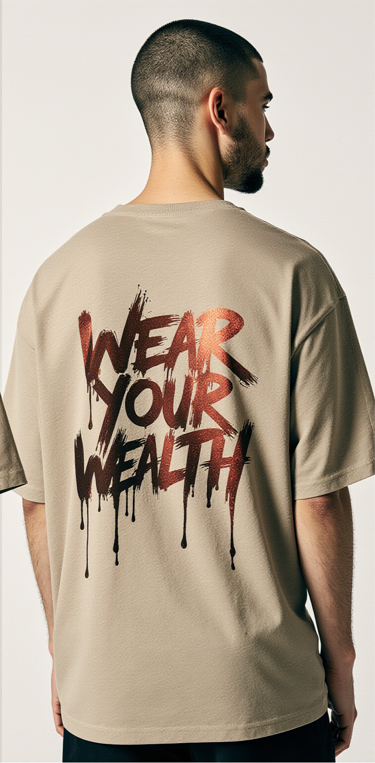 Oversized Crown T-Shirt – Wear Your Wealth Streetwear Tee | Luxury Urban Fashion