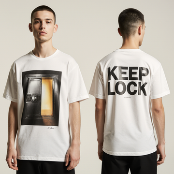 Oversized Streetwear T-Shirt – Keep Lock Graphic Tee | Minimal Vault Design Urban Fashion
