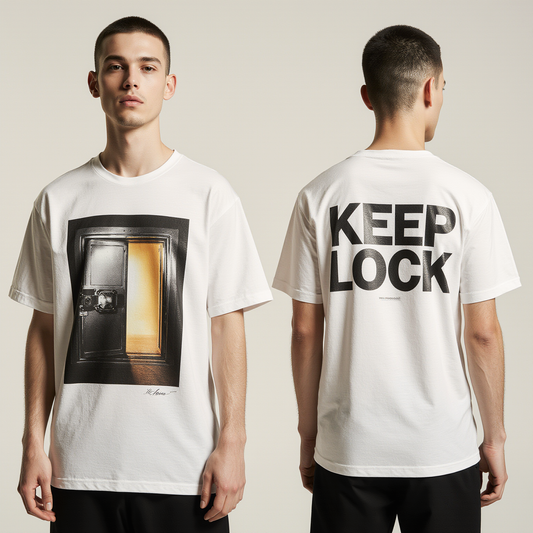 Oversized Streetwear T-Shirt – Keep Lock Graphic Tee | Minimal Vault Design Urban Fashion