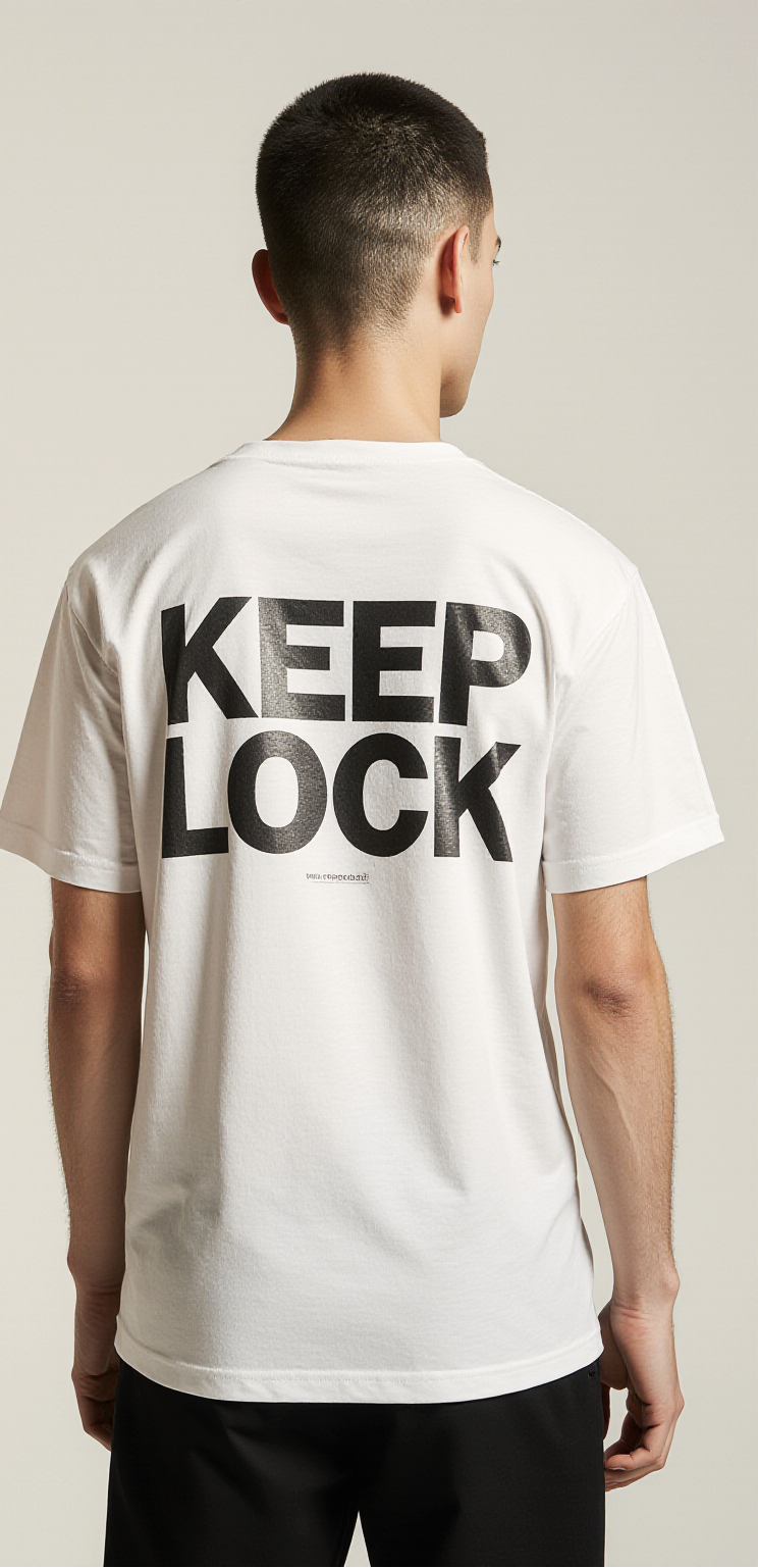 Oversized Streetwear T-Shirt – Keep Lock Graphic Tee | Minimal Vault Design Urban Fashion