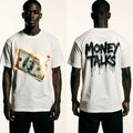 Oversized Streetwear T-Shirt – Money Talks Graphic | Burning Dollar Hip Hop Tee