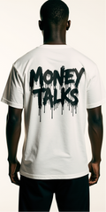 Oversized Streetwear T-Shirt – Money Talks Graphic | Burning Dollar Hip Hop Tee