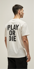 Oversized Streetwear T-Shirt – Play or Die Dice Graphic | Flame Casino Urban Tee