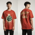 Merry King T-Shirt – Oversized Red Christmas Graphic Tee | Urban Holiday Streetwear