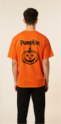 Pumpkin Halloween T-Shirt | Orange Oversized Jack-O’-Lantern Graphic Tee for Men & Women | Spooky Streetwear Fashion