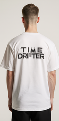 Oversized Streetwear T-Shirt – Time Drifter Hourglass Graphic | Futuristic Minimalist Tee