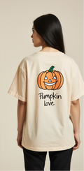 Pumpkin Love T-Shirt | Oversized Halloween Graphic Tee | Cute Pumpkin Print Unisex Shirt for Men & Women