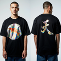 Holographic Koi Fish T-Shirt – Black Streetwear Tee with Iridescent Japanese Kanji Back Print | Unisex