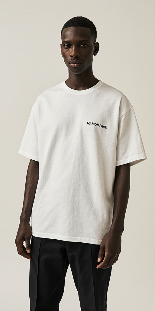 Luxury Streetwear T-Shirt – Maison Privé Limited Edition | Minimalist White Oversized Tee