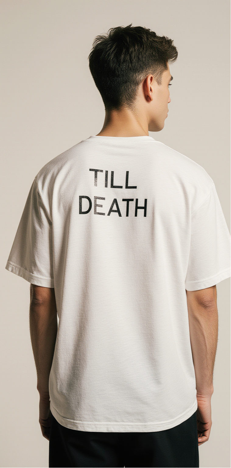 Till Death Skull Graphic T-Shirt | Halloween Oversized Streetwear Tee | Edgy Gothic Fashion for Men & Women